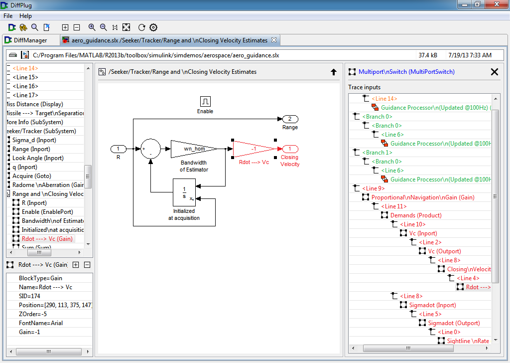 Follow signals across the entire model.