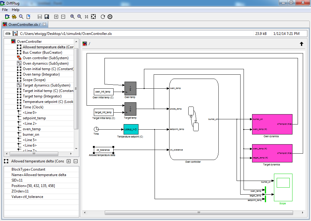 DiffPlug loads Simulink lightning fast.